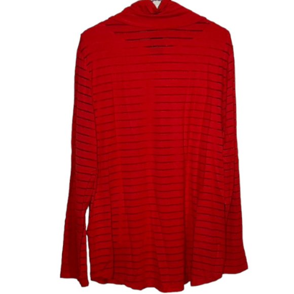 💐🌷Red Burnout Cowl Neck Long Sleeve Tunic with Tank - Chelsea & Theodore XL - Picture 5 of 6